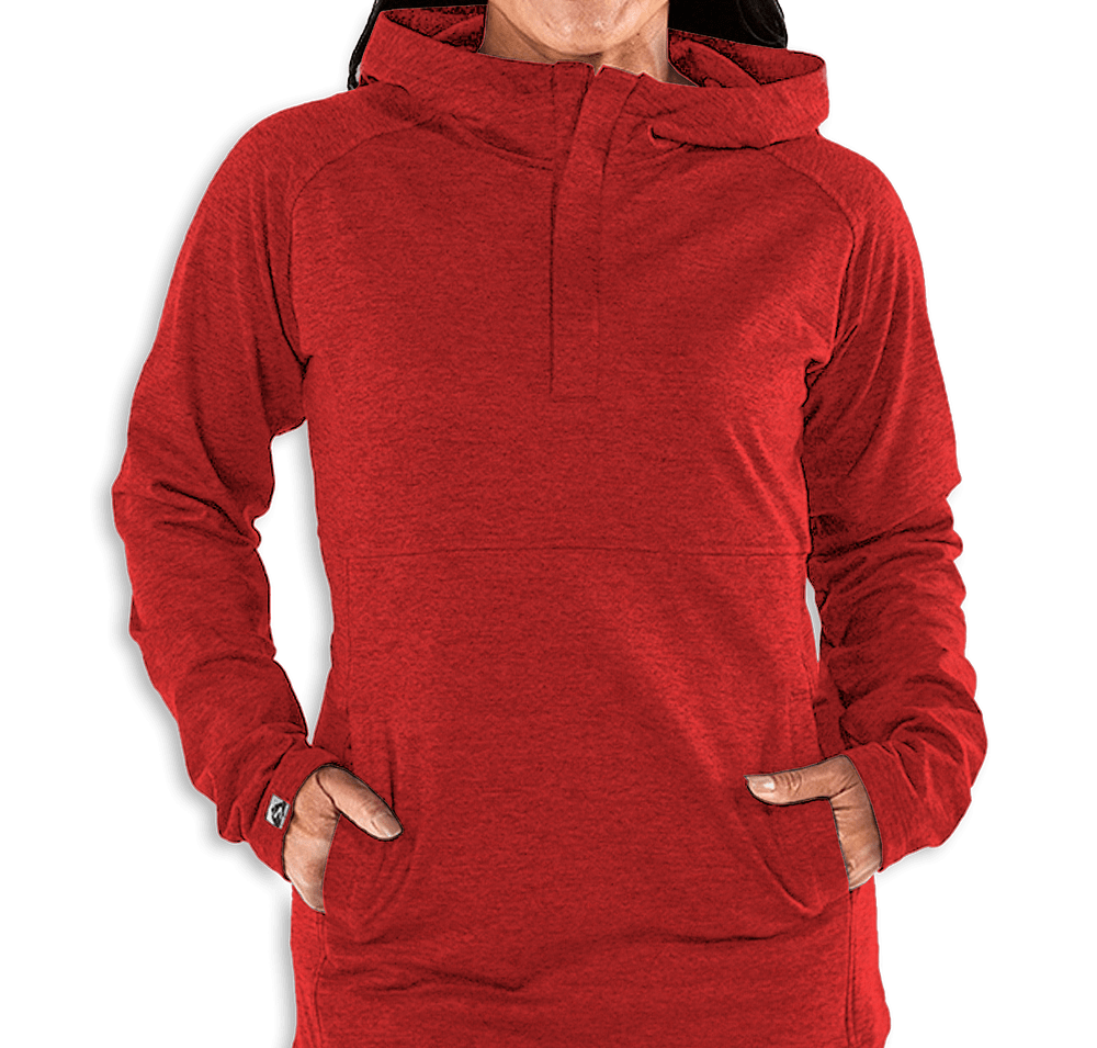 Storm Creek Women's Sidekick Recycled Hooded Quarter Zip Sweatshirt-default