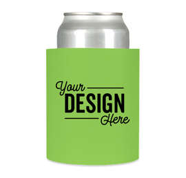 Foam Can Cooler - Color: Lime Green