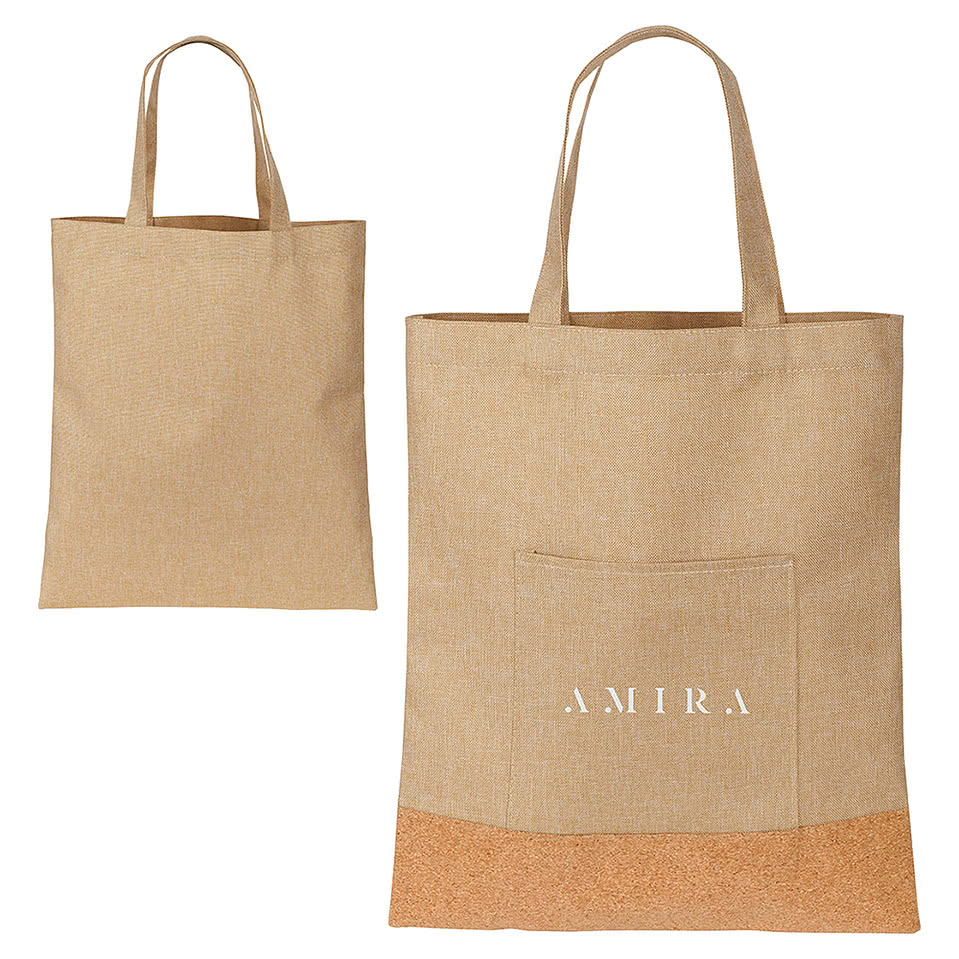Full Color Carina Cork Trim Tote Bag