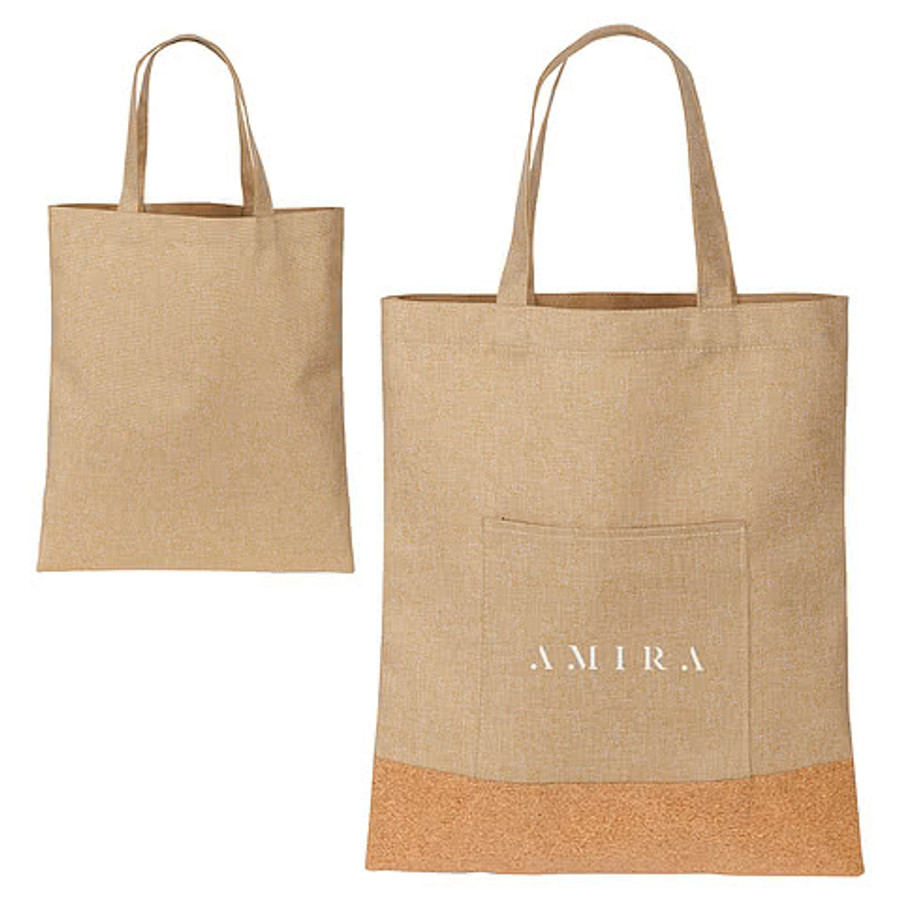 Full Color Carina Cork Trim Tote Bag