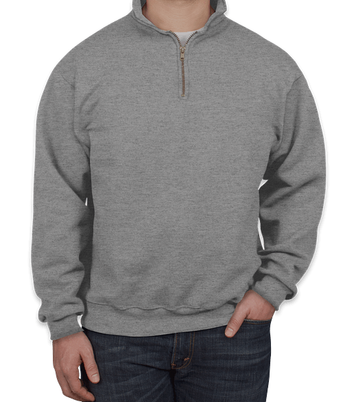 Custom Jerzees Super Sweats 50/50 Quarter Zip Sweatshirt - Screen 
