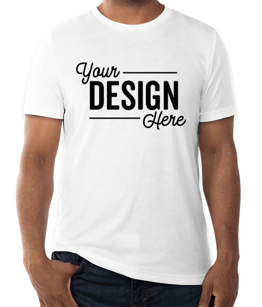 Bella + Canvas Tri-Blend T-shirt in Solid White Tri-Blend