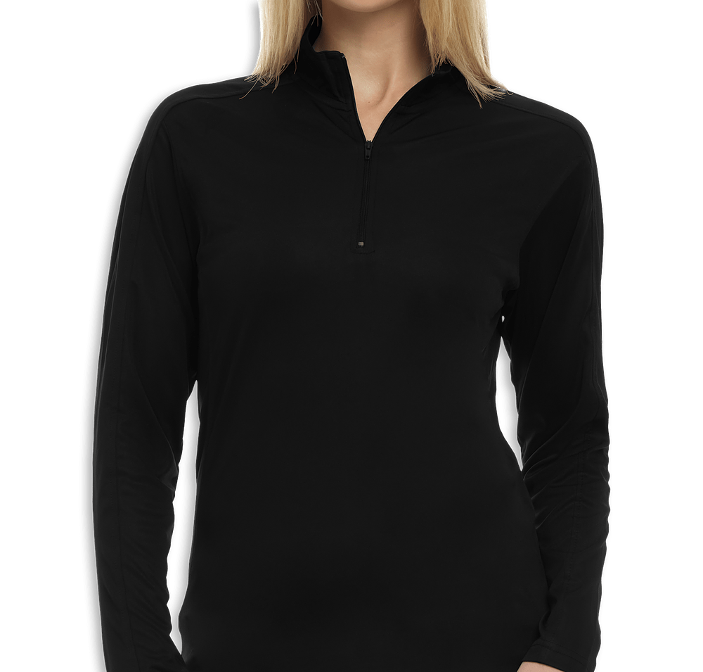 Blue Generation Women's BLU-X-DRI Quarter Zip Performance Pullover-default