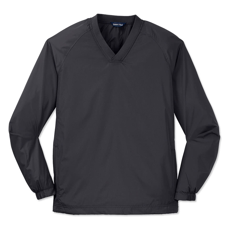 Sport-Tek V-Neck Raglan Wind Shirt