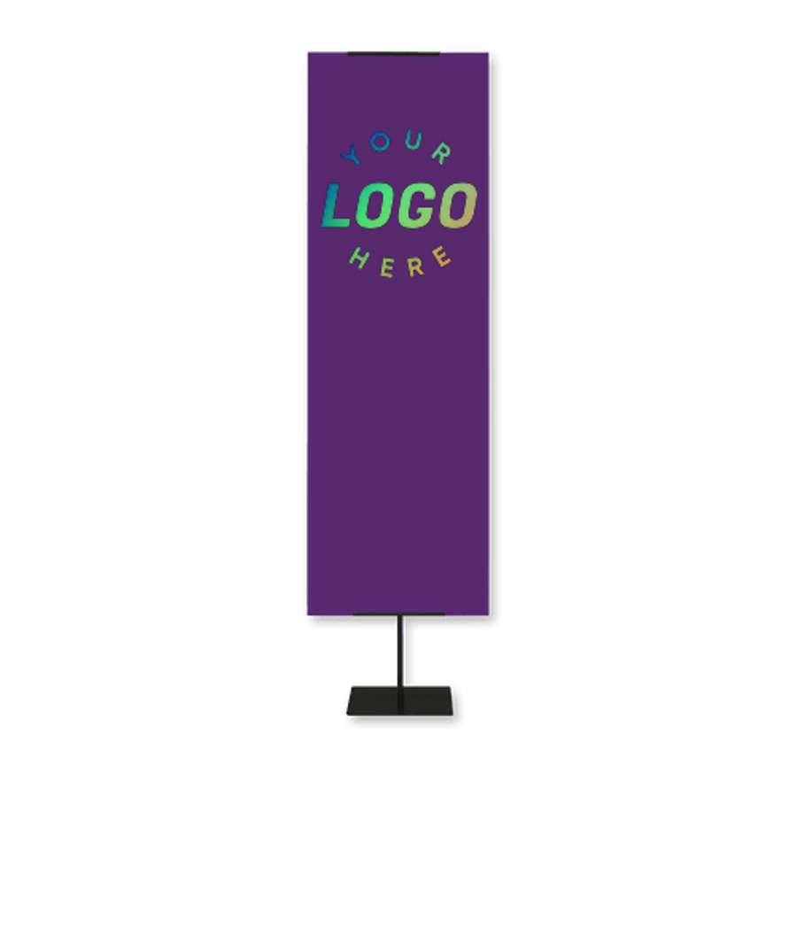 Full Color 24" x 92" Everyday Display Single-Sided Banner Kit in Team Purple