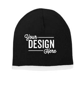 Sportsman Bottom Stripe Beanie - Color: Black / White