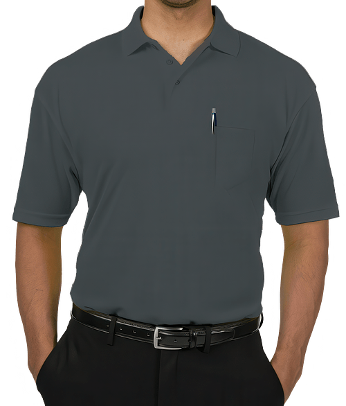 Blue Generation BLU-X-DRI Avenger Performance Pocket Polo - Embroidered in Graphite