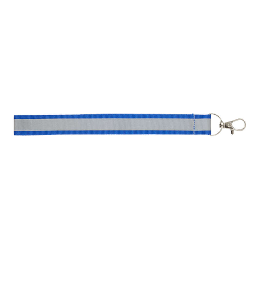 Reflective Recycled Wrist Lanyard in Blue