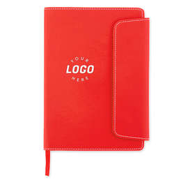 Smooth Matte Magnetic Close Notebook - Color: Red