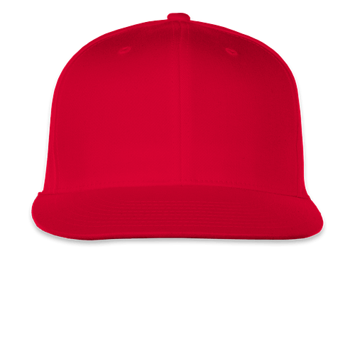 Flexfit On Field Flat Bill Baseball Hat in Red
