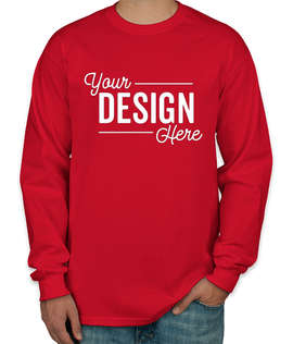 Canada - Gildan Ultra Cotton Long Sleeve T-shirt - Color: Red