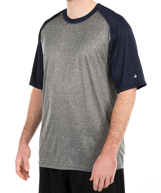 Badger Pro Heather Short Sleeve Raglan Performance Shirt