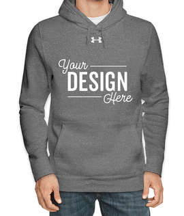 Under Armour Hustle Pullover Hoodie - Color: Carbon Heather / White