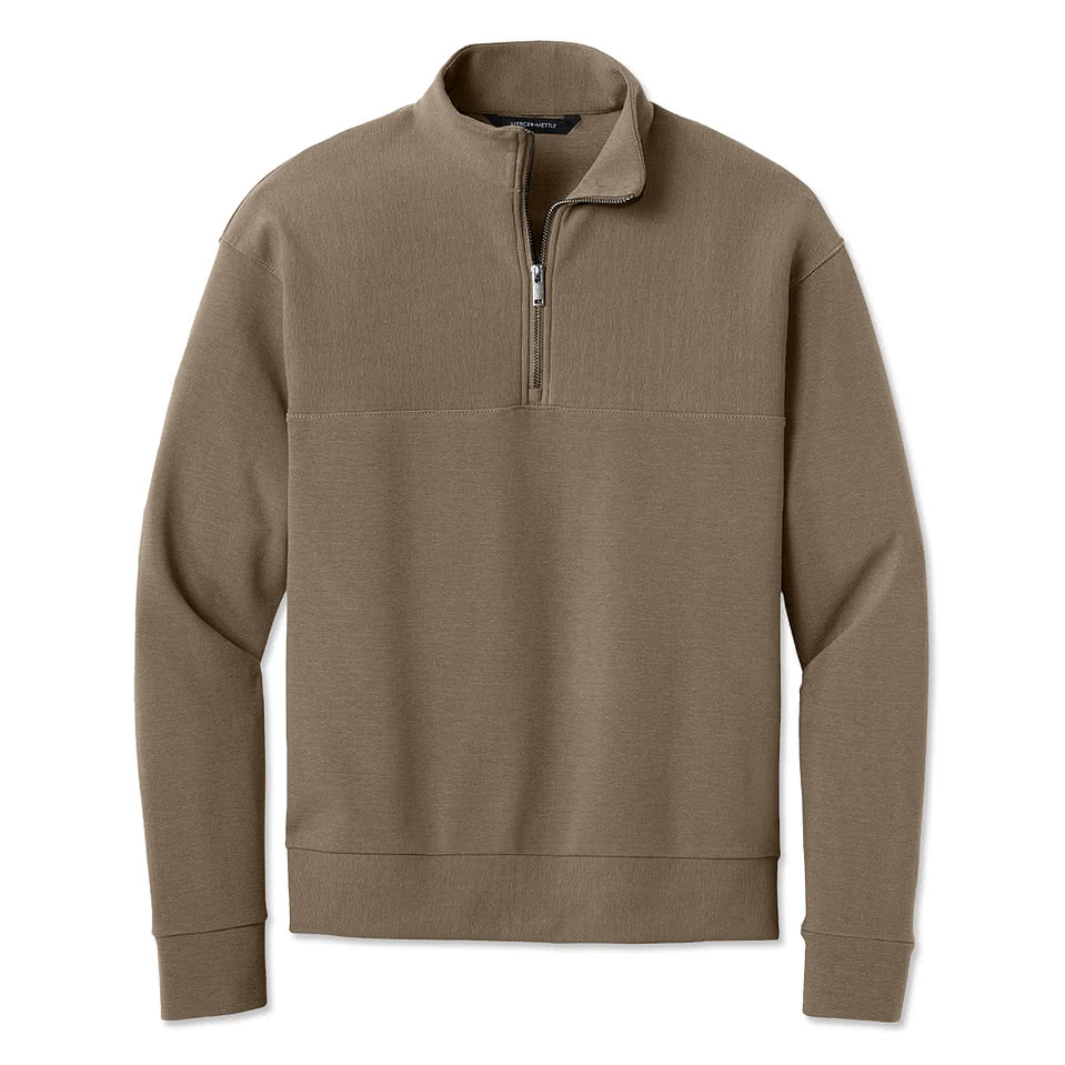Mercer+Mettle Linear Texture Quarter Zip Sweatshirt