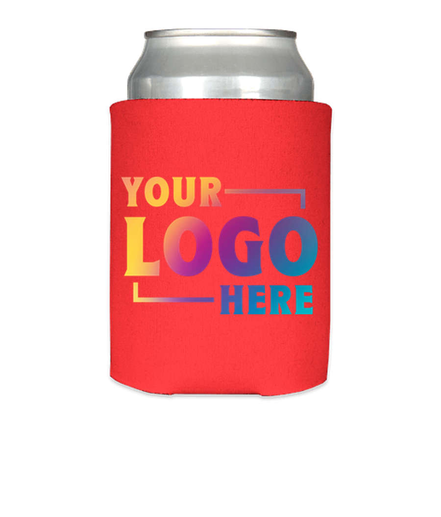 Full Color Photo Can Cooler in Red