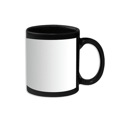 Full Color 11 oz. Avery Ceramic Mug in Black
