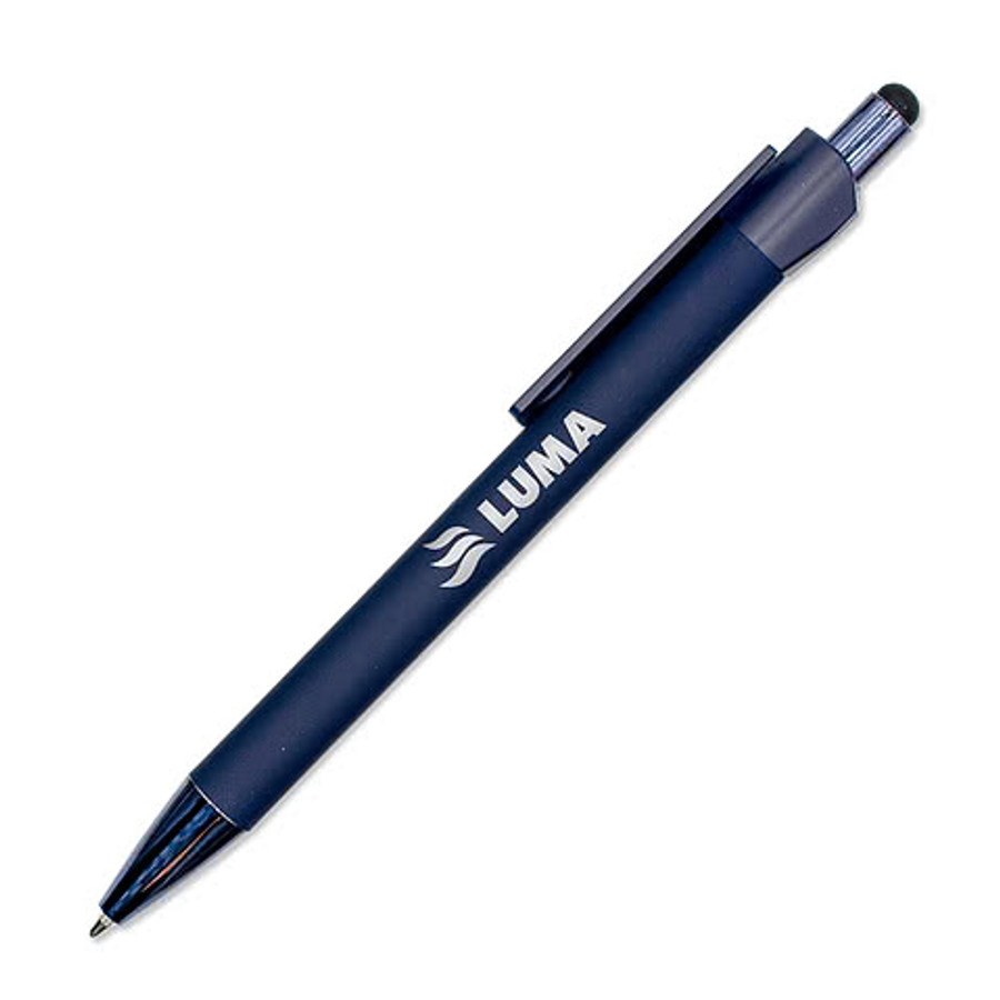 Laser Engraved Cache Touch Ballpoint Stylus Pen (black ink) in Gun Metal