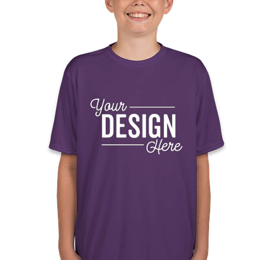 A4 Youth Promotional Performance Shirt in Purple