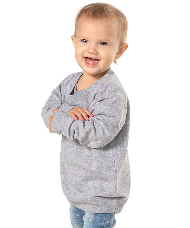 Custom Rabbit Skins Toddler Fleece Crewneck Sweatshirt