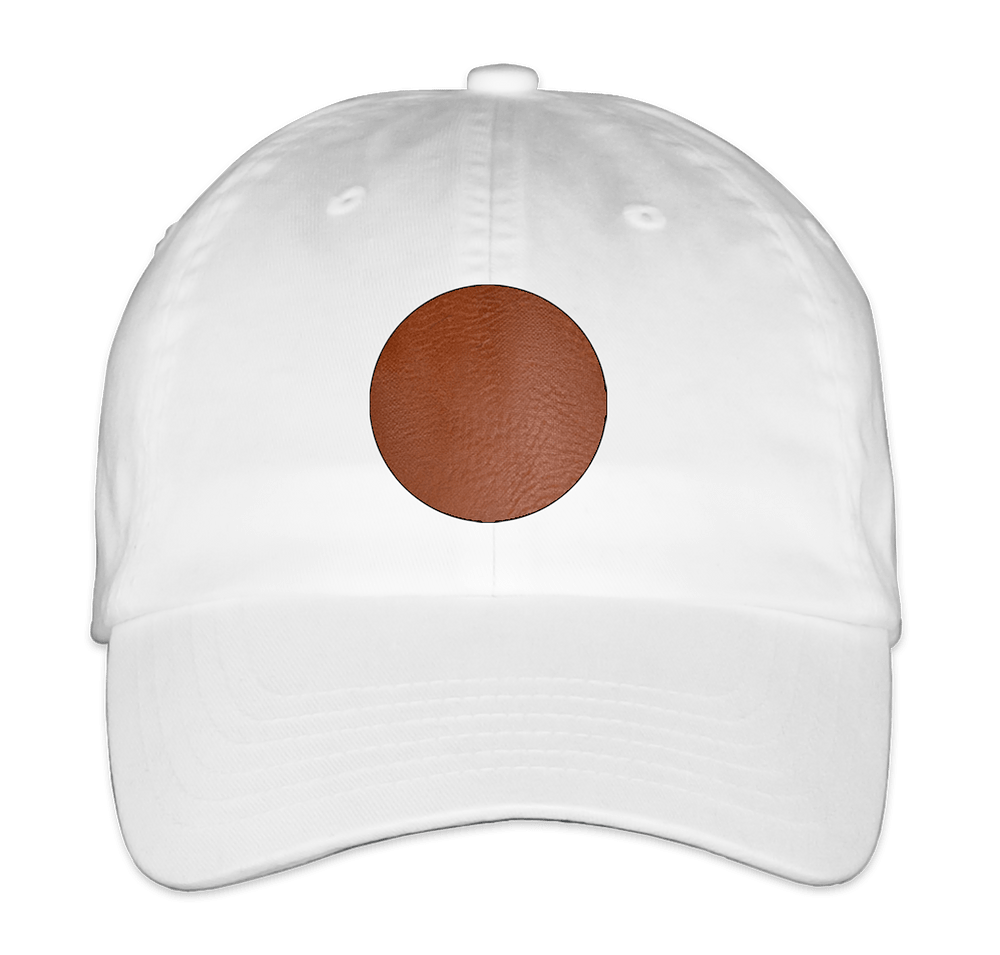 Valucap Bio-Washed Hat - Circle Faux Leather Patch - Laser Engraved-default