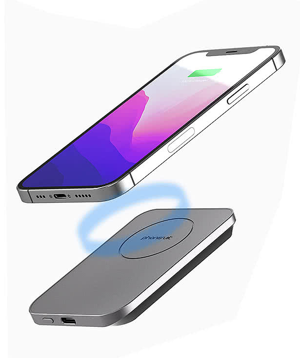 5,000 mAh PhoneSuit Mag Max Portable Wireless Charging Pad and Power Bank