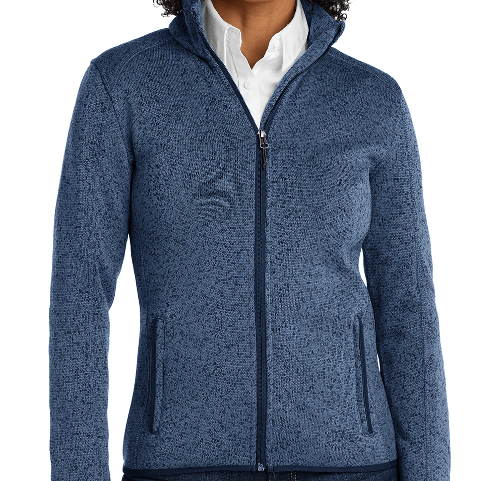 Port Authority Women's Midweight Sweater Fleece Jacket-default