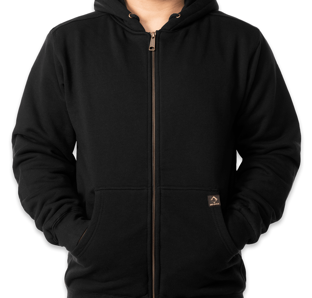 Dri Duck Crossfire Heavyweight Power Fleece Zip Hoodie - Embroidered-default