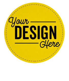 Circle Cardboard Coaster - Color: Yellow
