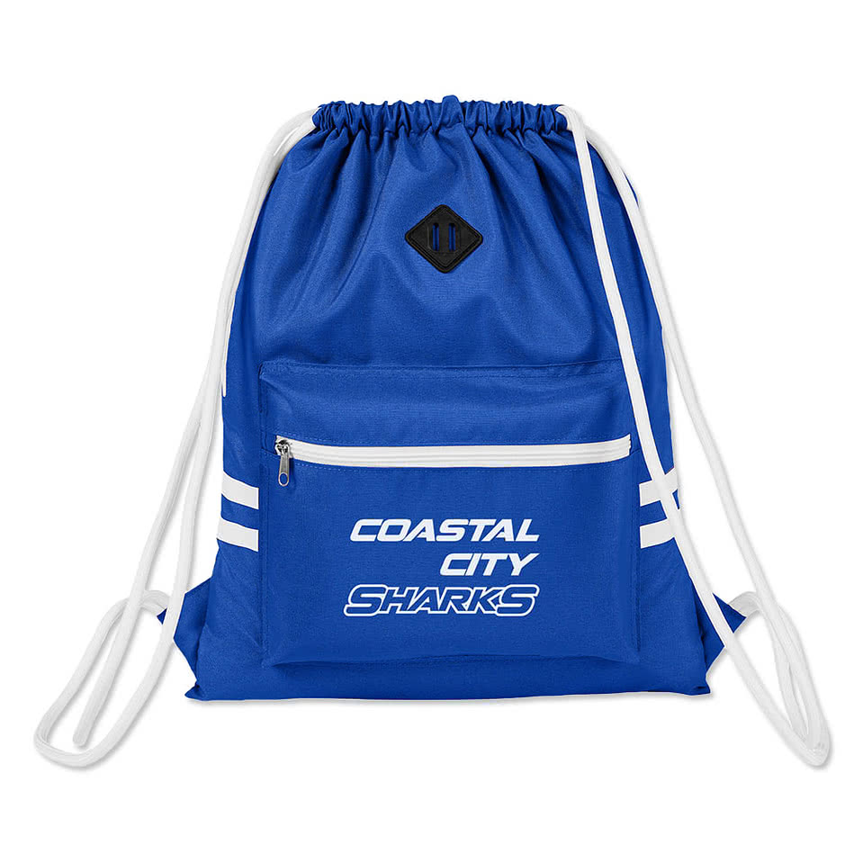 Full Color Team 365 Zone Pocket Drawstring Bag