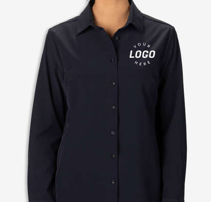 simple dress shirt design Custom Edwards Women's Point Grey Stretch Dress Shirt