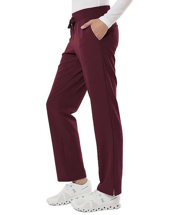 Jaanuu Women's Petite Xenos Essential Knit-Waist Scrub Pant - Embroidered