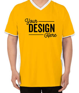 Augusta Cutter+ UPF 50 V-Neck Jersey - Color: Gold / White