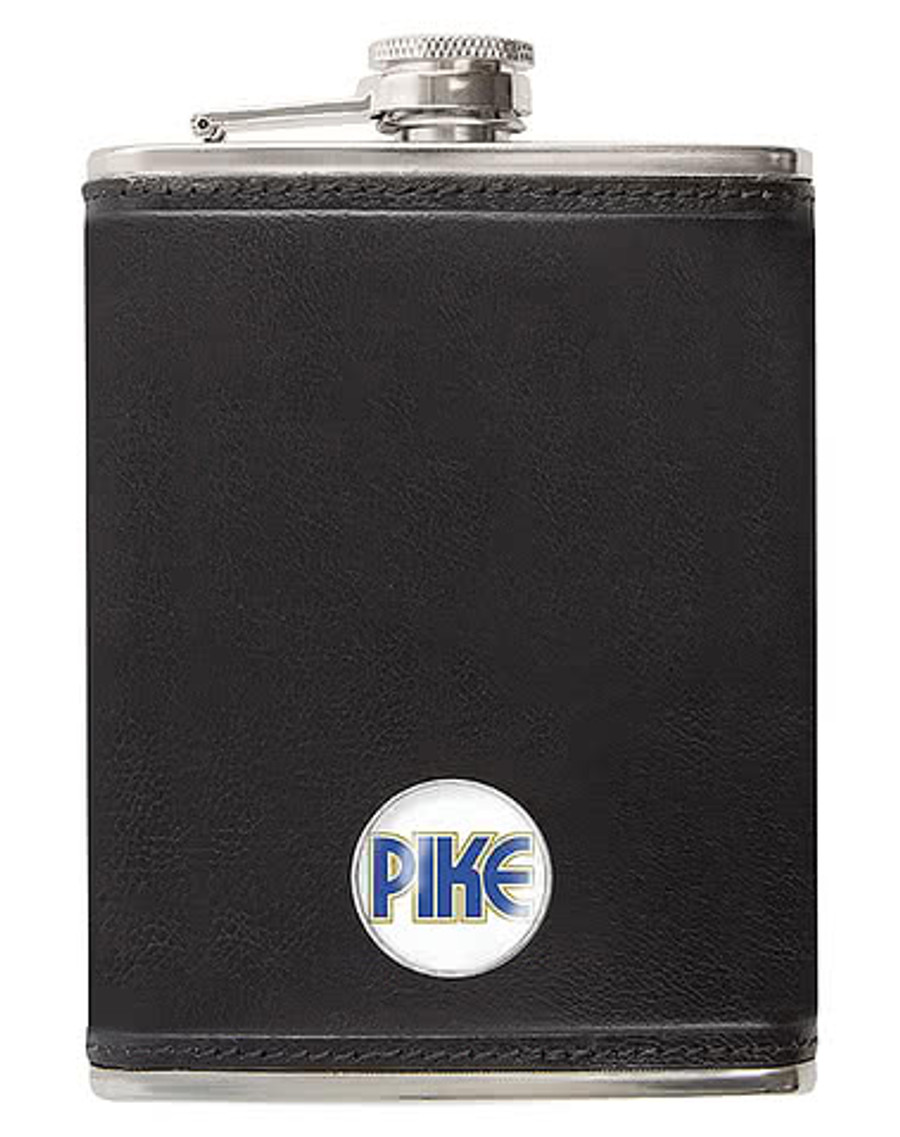Ahead Leather Flask in Brown