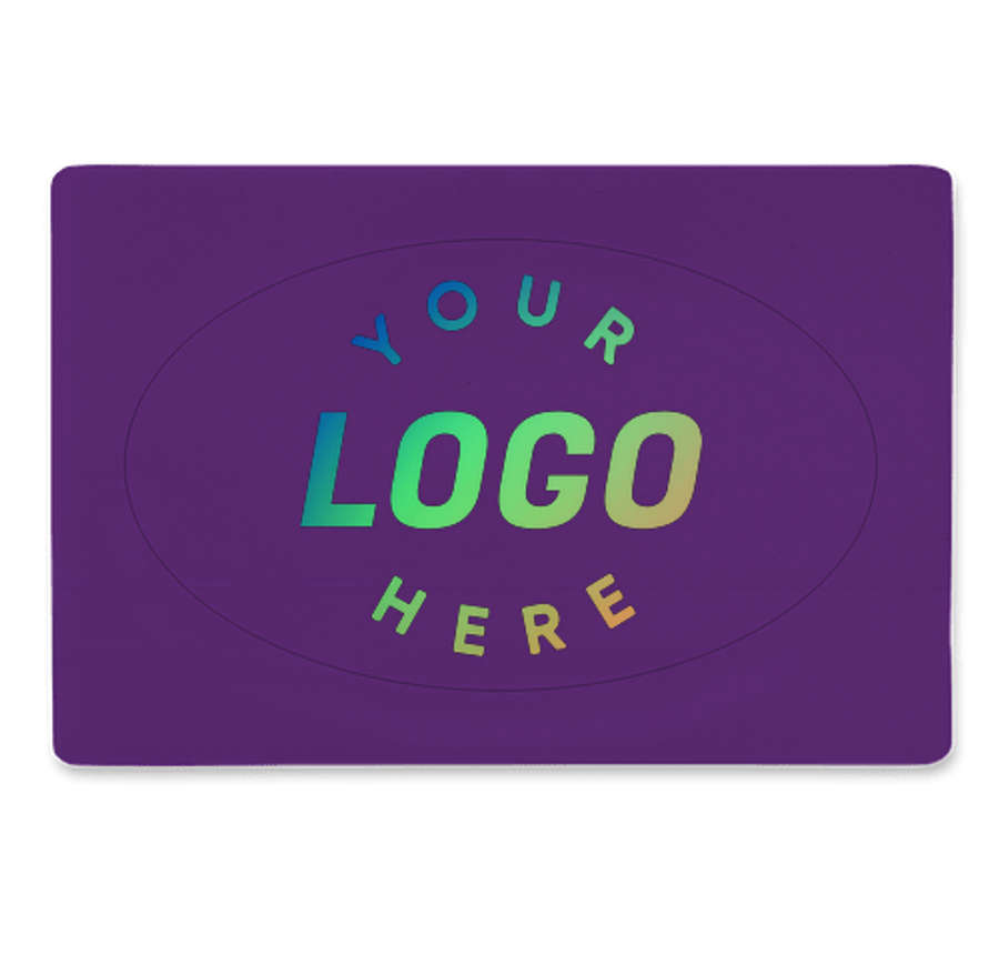 Full Color 6 in. x 4 in. No Residue Oval Tech Decal in Team Purple