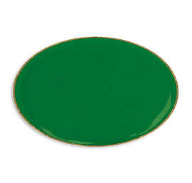 Oval Lapel Pin - Color: Kelly Green / Brass