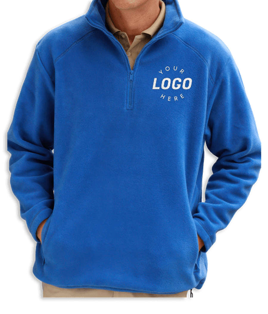 Blue Generation Microfleece Quarter Zip Pullover in Blue