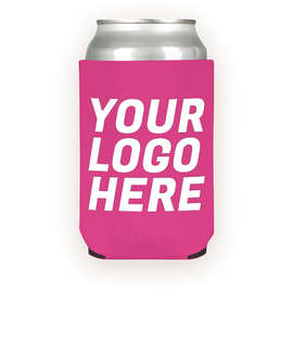 Foldable Neoprene Can Cooler - Color: Rose