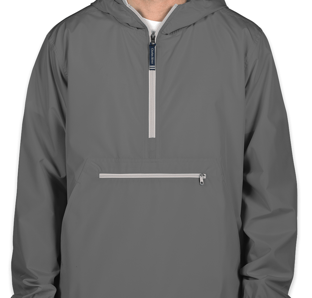 Charles River Pack-N-Go Hooded Packable Anorak - Embroidered-default