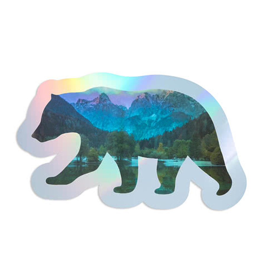 Full Color Holographic 2 in. Die Cut Sticker - With Border in Holographic