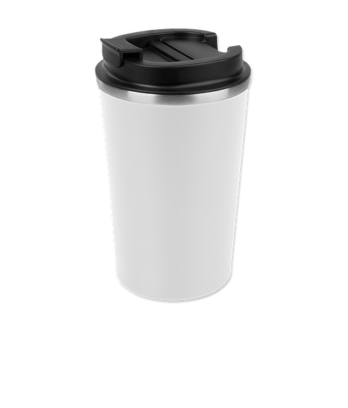 Full Color 13 oz. Luca Stainless Steel Insulated Tumbler in White