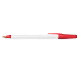 BIC Antimicrobial Round Stic Pen (black ink) - Color: White / Red