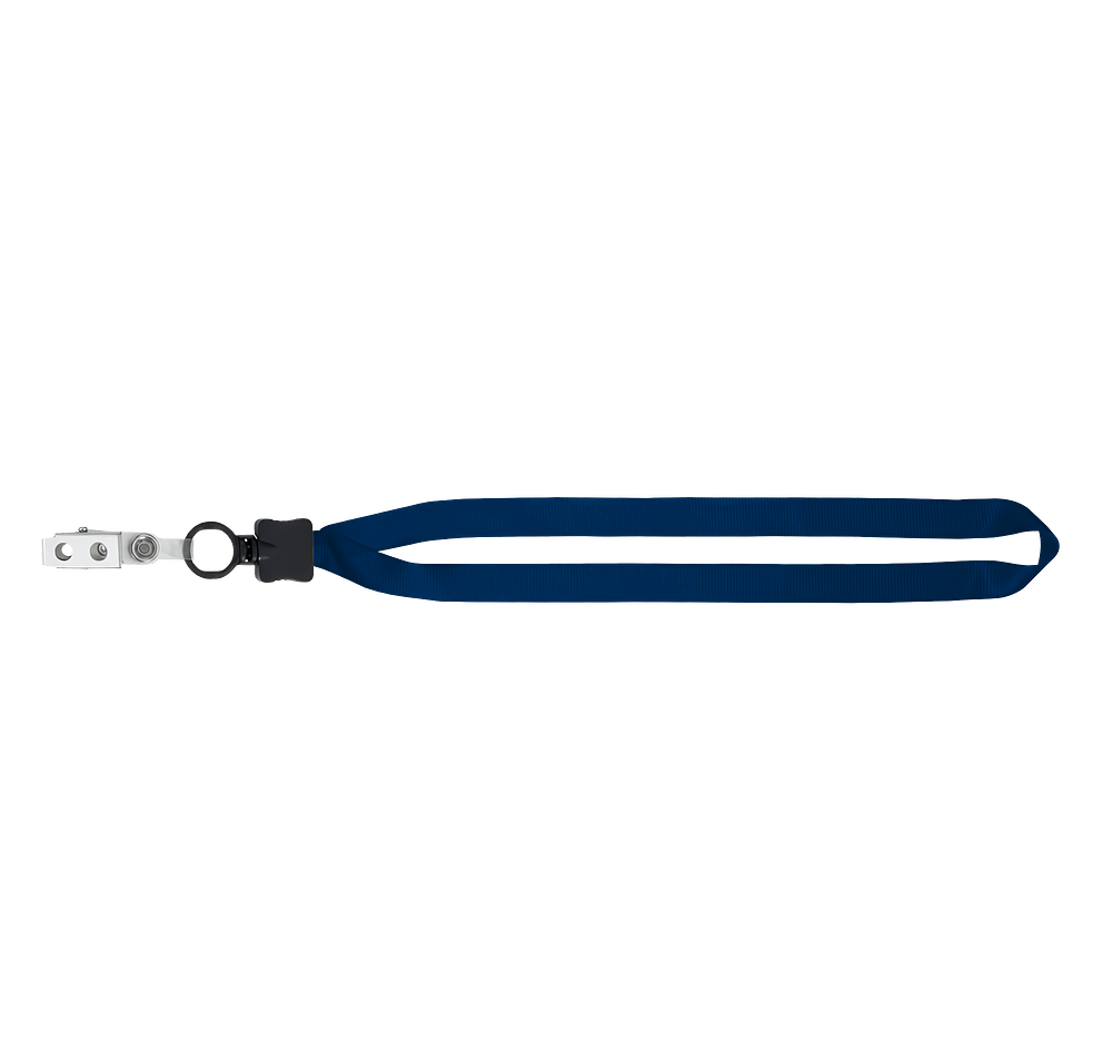 Full Color Lanyard with Plastic O-Ring and Metal Bulldog Clip-default