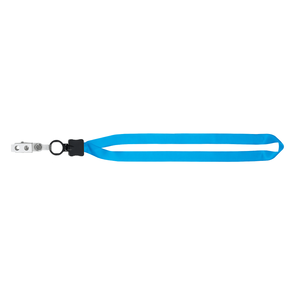 Full Color Lanyard with Plastic O-Ring and Metal Bulldog Clip-default
