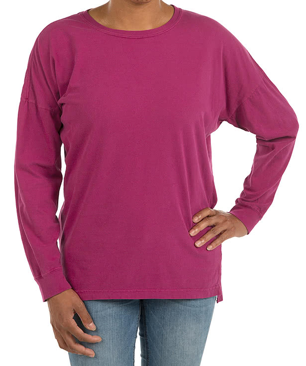 Comfort Colors Women's Drop Shoulder Long Sleeve T-Shirt