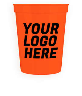 16 oz. Plastic Stadium Cup - Color: Orange