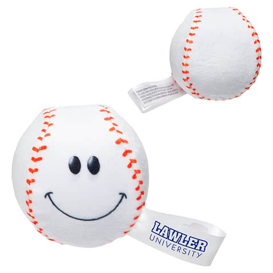 Stress Busters Baseball Plush Gel Stress Reliever in White