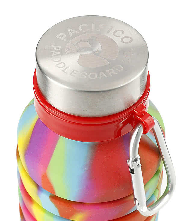 Laser Engraved 18 oz. Tie-Dye Zigoo Silicone Collapsible Bottle