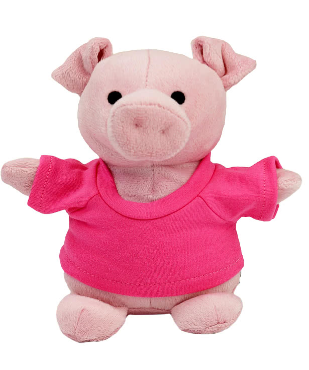 Full Color Bean Bag Buddies 6" Pig Plush Animal