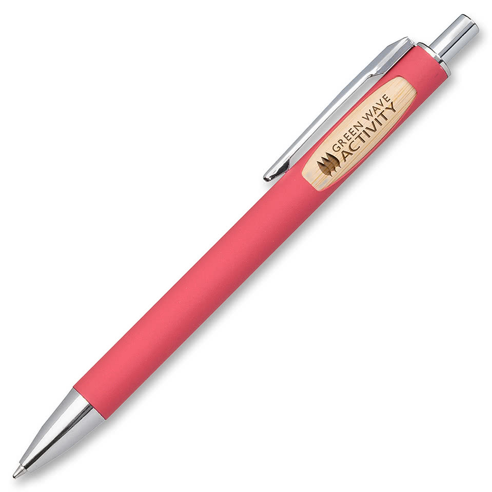 Sylvia Clicker Pen w/Bamboo Accent