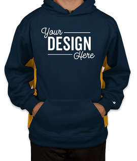 Badger Performance Pullover Hoodie - Color: Navy / Gold